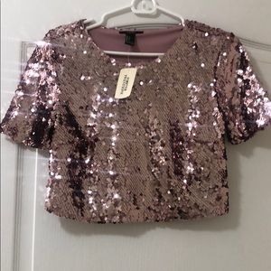 Brand new sequin crop top